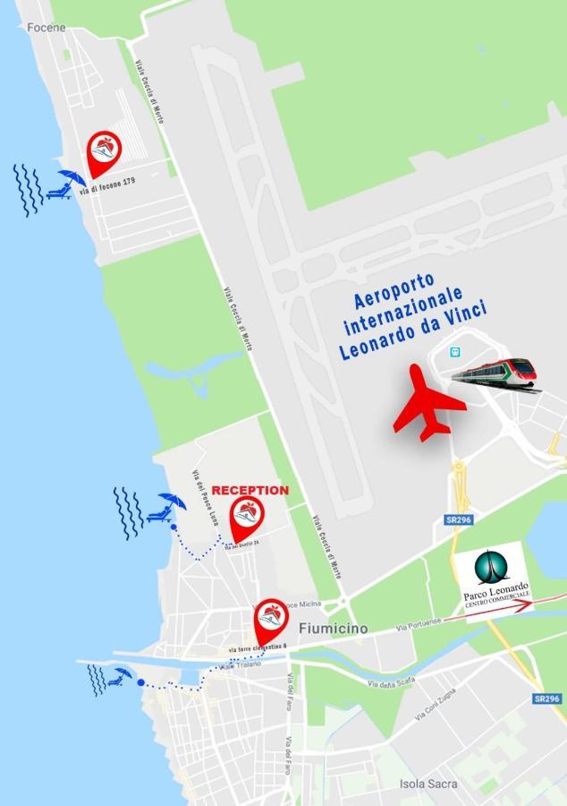 Apple Rooms Rome Airport Fiumicino Exterior foto Location of the airport